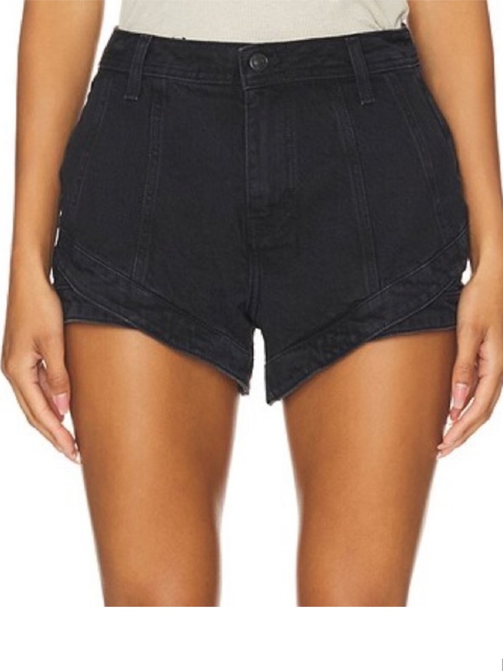 We The Free Mona black denim shorts